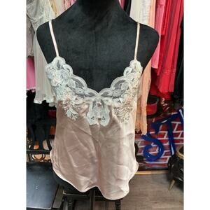 VINTAGE EMBROIDERED PINK CAMI TANK